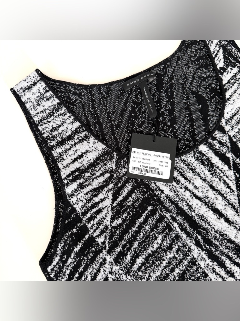 Sarah Pacini Bicolor Jacquard Knitted Maxi Dress - Picture 11 of 11